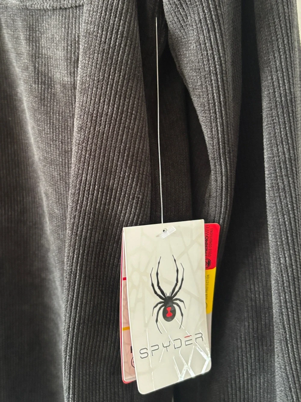 Spyder Men's Dark Black Corduroy Shirt Jacket